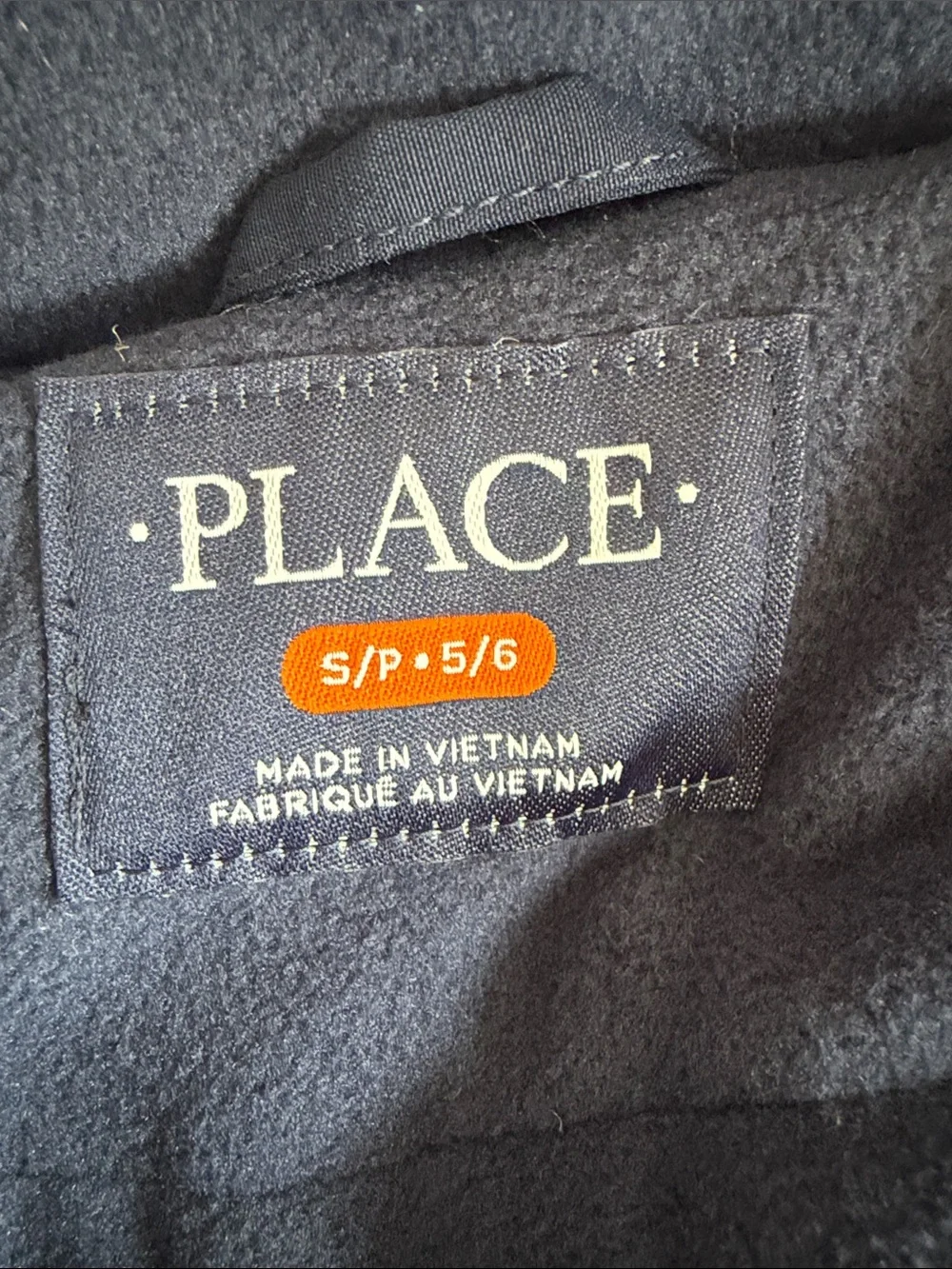 The Children's Place Navy Hooded Puffer Coat with Faux Fur Trim